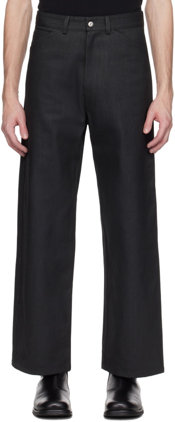 Photo: Omar Afridi Black Coated Jeans