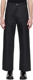 Omar Afridi Black Coated Jeans