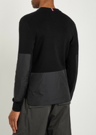 Moncler Grenoble Panelled Wool-blend Jumper Black