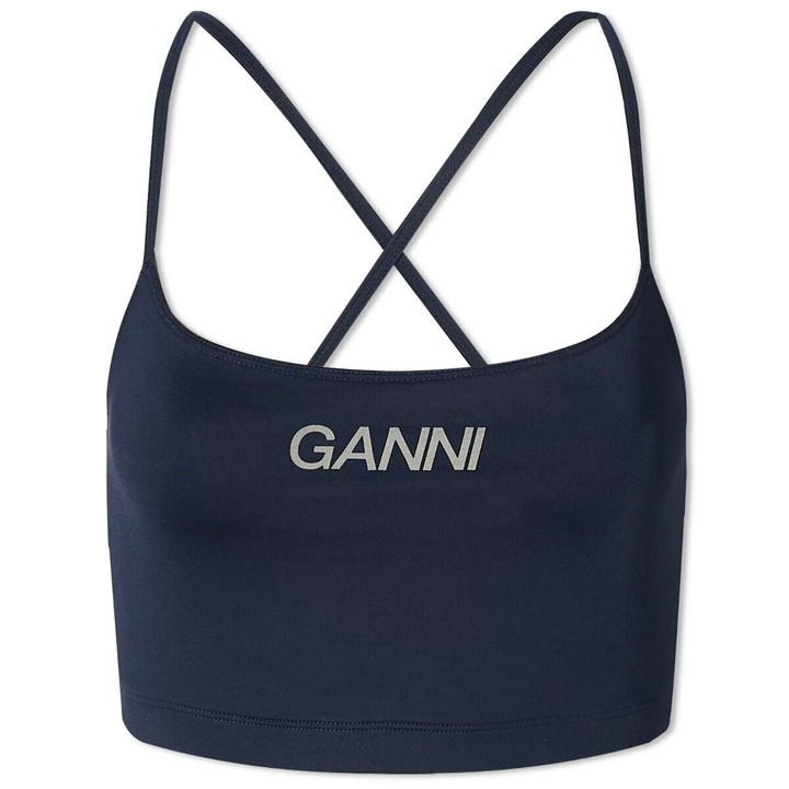 Photo: GANNI Women's Active Strap Top in Sky Captain