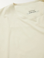 DISTRICT VISION - Slim-Fit Logo-Print Stretch-Mesh T-Shirt - Gray