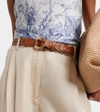 Ferragamo Gancini braided leather belt