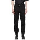 GCDS Black Canvas Cargo Pants