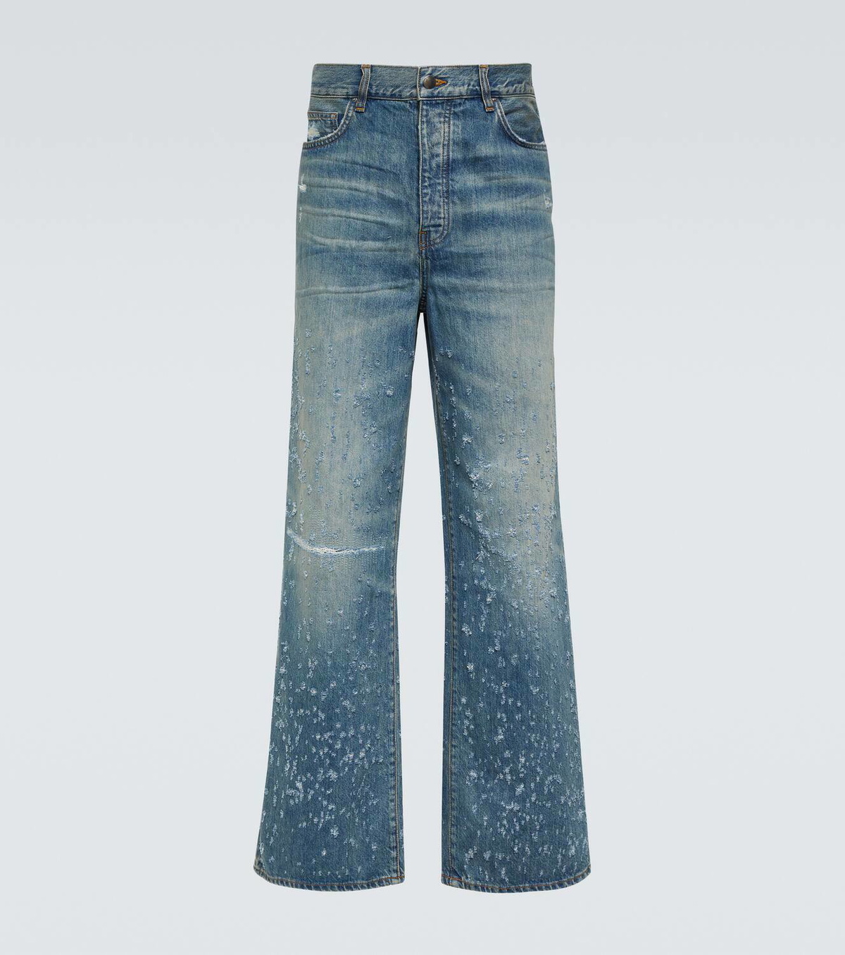 Amiri Shotgun distressed wide-leg jeans Amiri