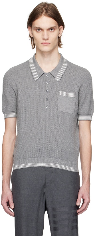 Photo: Thom Browne Gray Tipping Polo