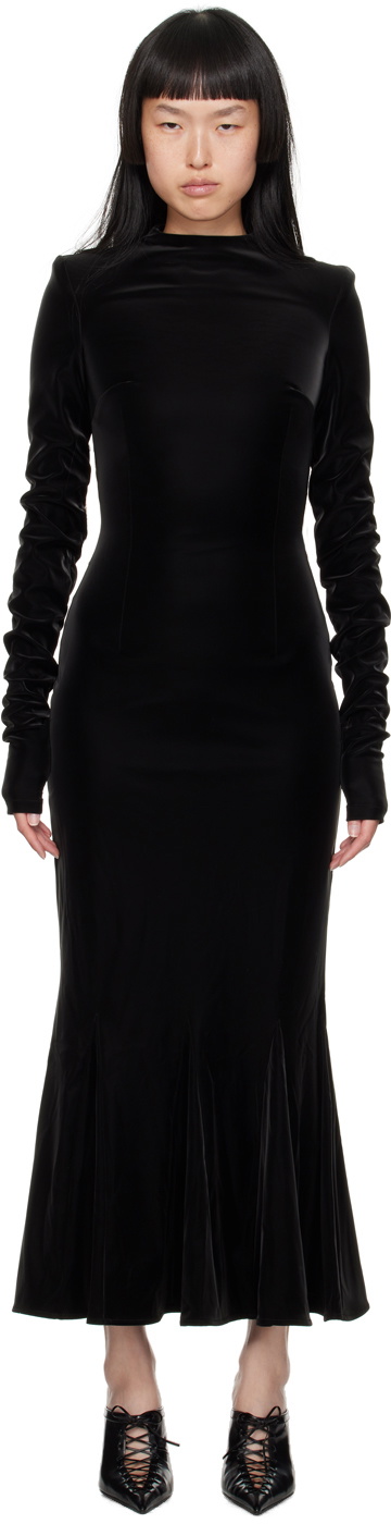 MISBHV Black Goth Midi Dress