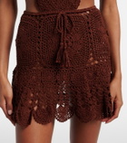 Anna Kosturova Crochet cotton miniskirt