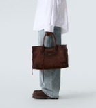 Balenciaga Le City Large suede tote bag