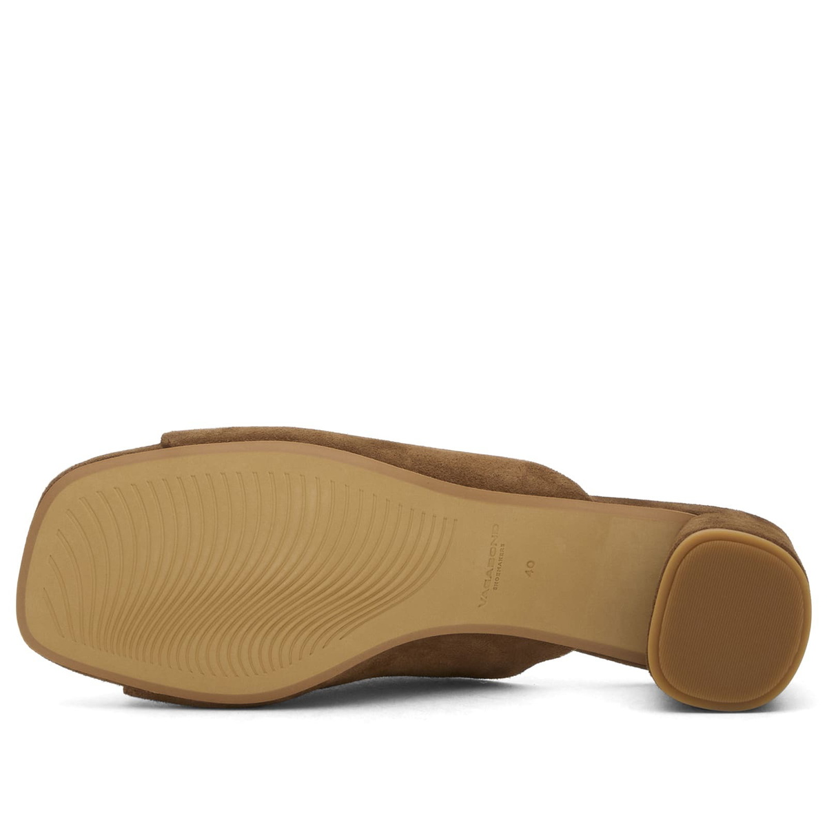 Vagabond Shoemakers Women's Piper Suede Mule Heel in Cocoa Brown