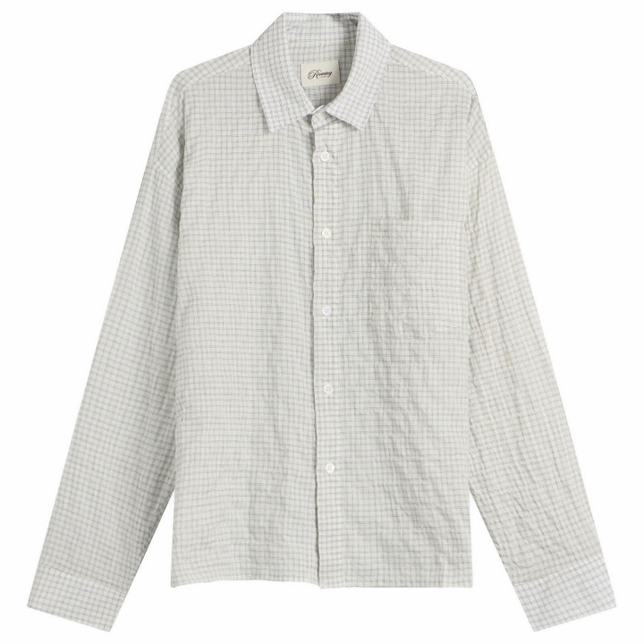 Photo: Ronning Men's Japanese Shirt in White Grid