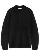 Helmut Lang Apex Knitted Polo Shirt Black