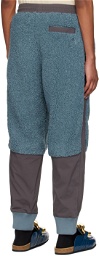 JW Anderson Blue & Gray Colorblock Sweatpants