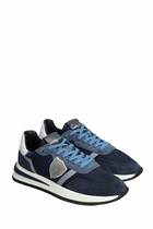 Philippe Model Tropez 2.1 Sneakers In Blue Suede And Fabric