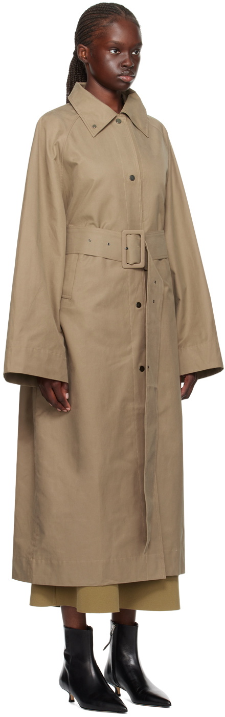 Birrot Khaki Mool Trench Coat