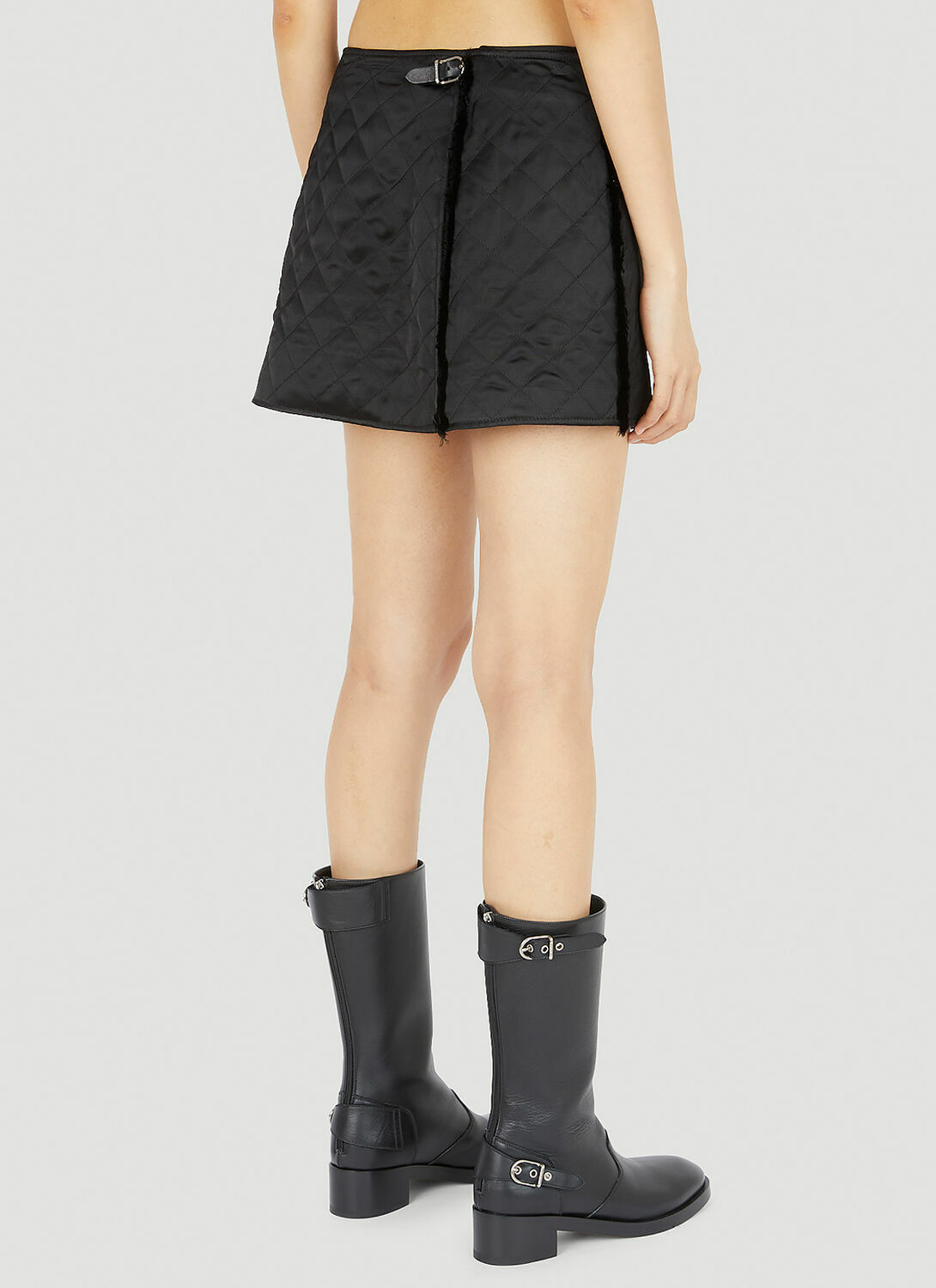 Durazzi Milano Quilted Buckle Mini Skirt