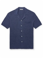 Alex Mill - Aldrich Camp-Collar Cotton and Linen-Blend Shirt - Blue