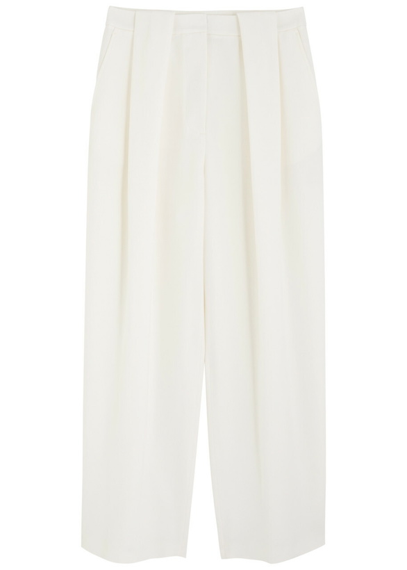 Photo: Stella Mccartney Draped Wool Trousers Cream