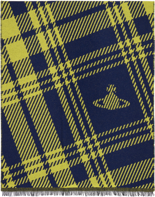 Photo: Vivienne Westwood Navy & Yellow Tartan Scarf
