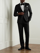 Zegna - Slim-Fit Satin-Trimmed Wool and Mohair-Blend Tuxedo Jacket - Black