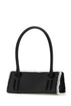 Dentro Black Leather Radar Shoulder Bag