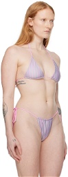 Poster Girl Pink & Gray Elle Reversible Bikini Top
