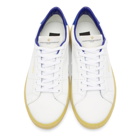 Golden Goose White and Blue Tennis Sneakers
