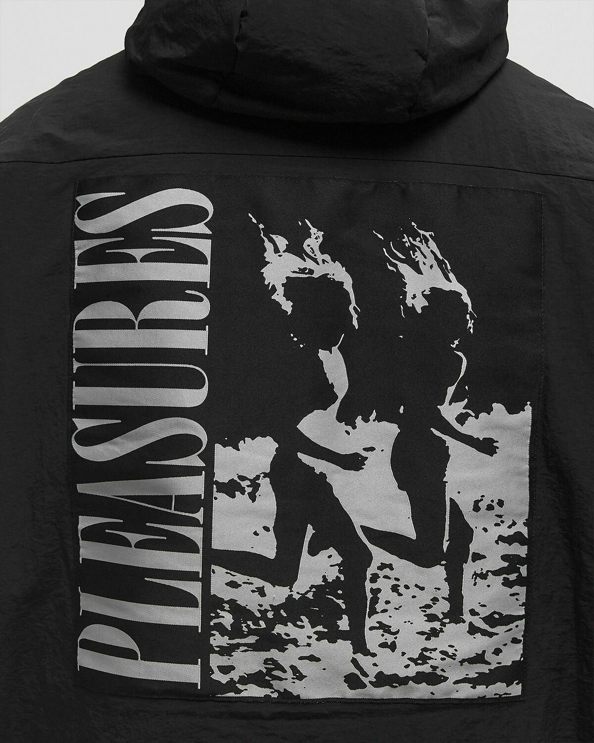Pleasures RUN HOODED JACKET Black Mens Windbreaker