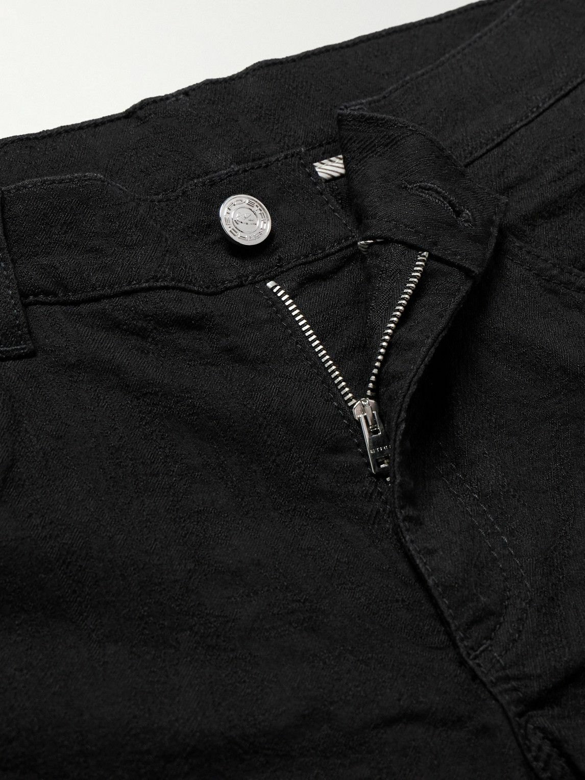 Etro - Slim-Fit Paisley-Jacquard Cotton-Blend Trousers - Black