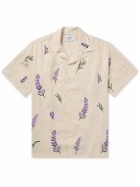 Portuguese Flannel - Camp-Collar Embroidered Linen Shirt - Neutrals