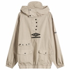 Umbro by Slam Jam Men's Faded Smock Anorak in Greige