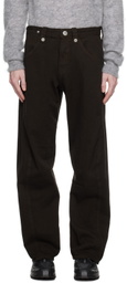 Omar Afridi Brown Twisted Jeans
