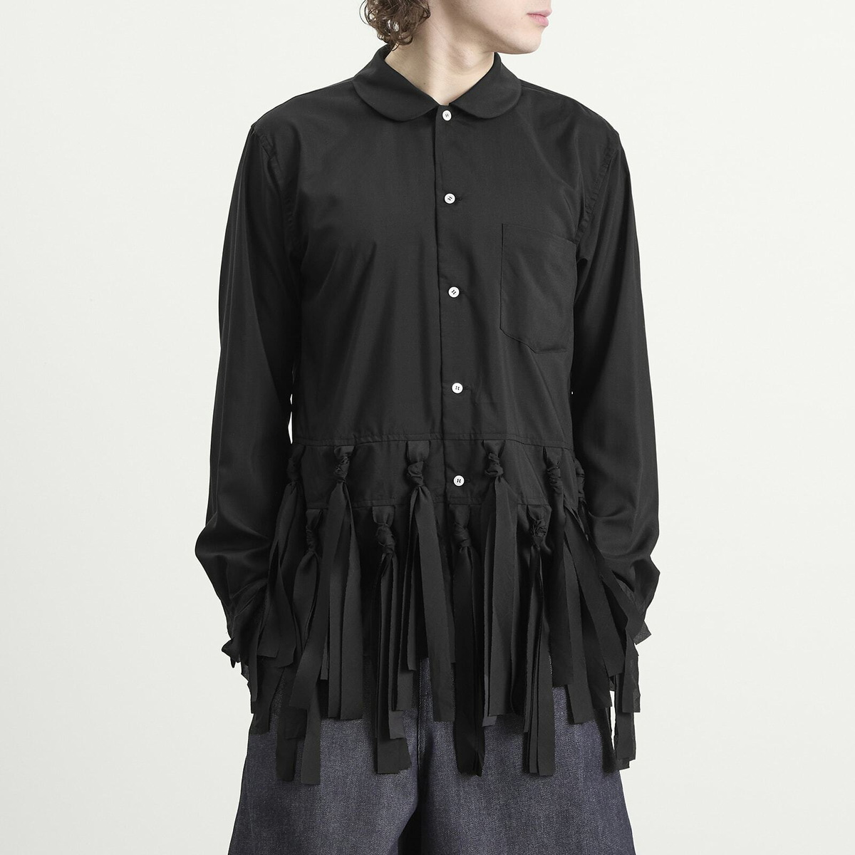 Comme des Garçons Men's Fringed Jacket in Black