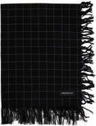 Undercover Black Check Scarf