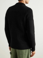 S.N.S. Herning - Robust Slim-Fit Ribbed Merino Wool Sweater - Black
