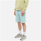 A.P.C. Men's Item Jersey Shorts in Turquoise Melange