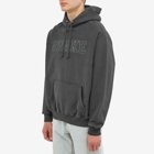Awake NY Men's Military Embroidered Logo Hoody in Charcoal