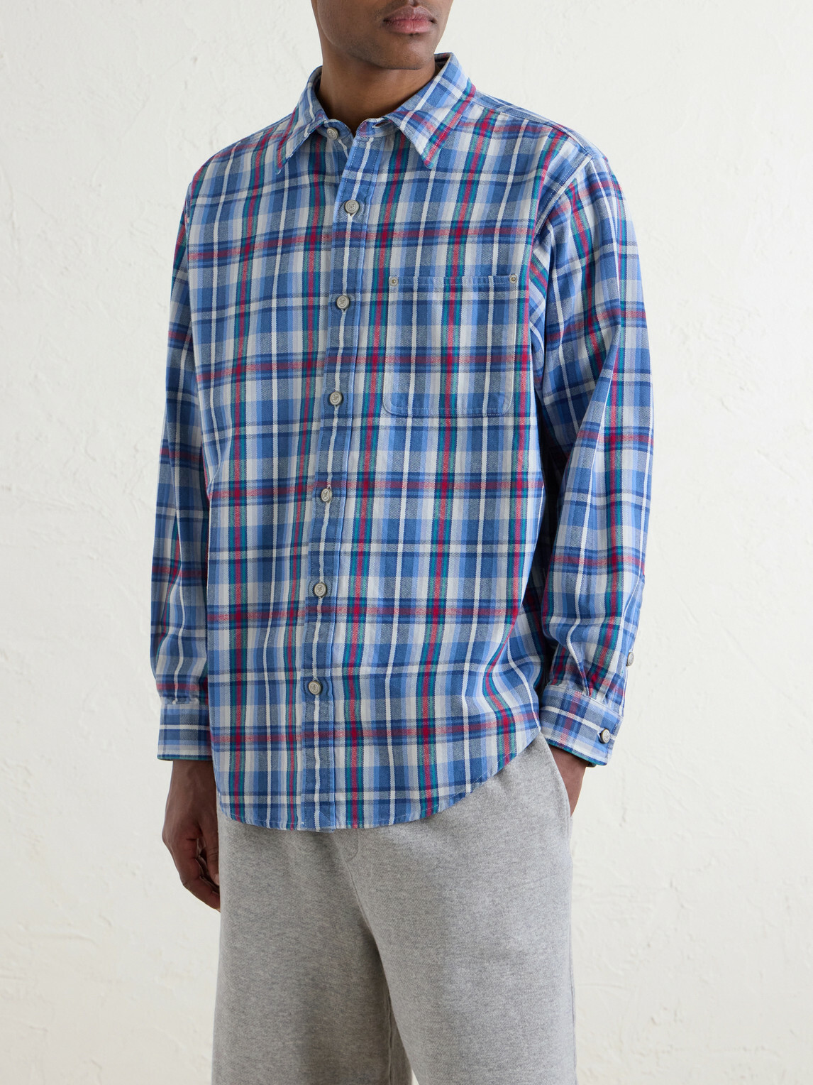 Aimé Leon Dore - Checked Cotton-Twill Shirt - Blue