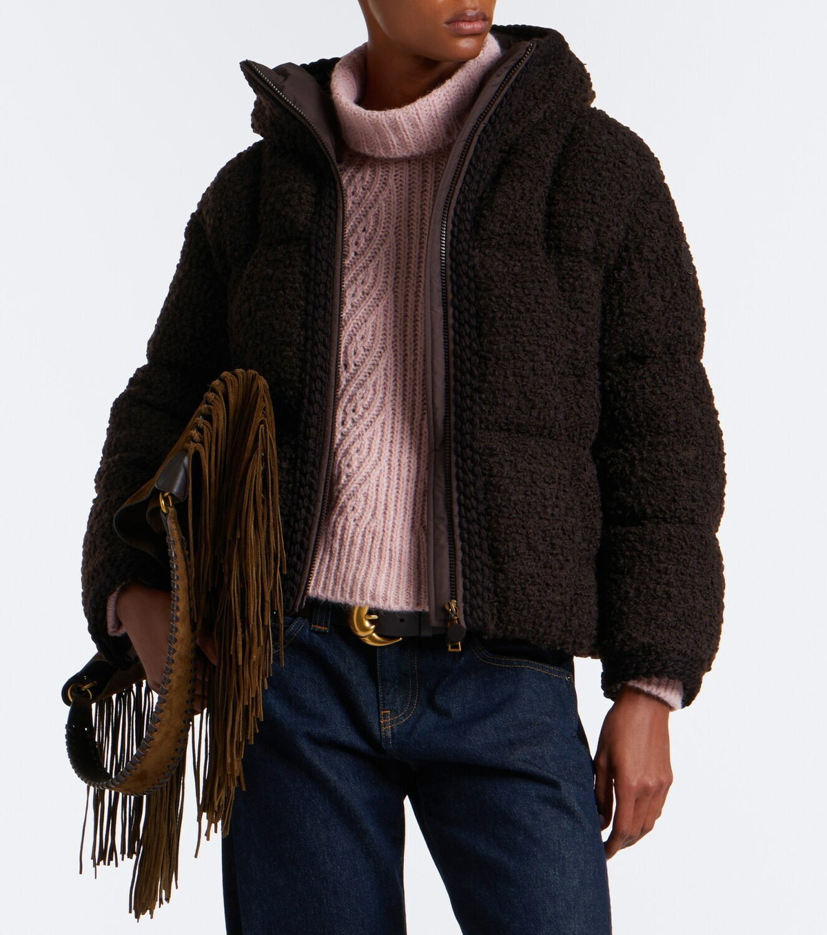 Moncler Wool, alpaca, and cashmere turtleneck sweater