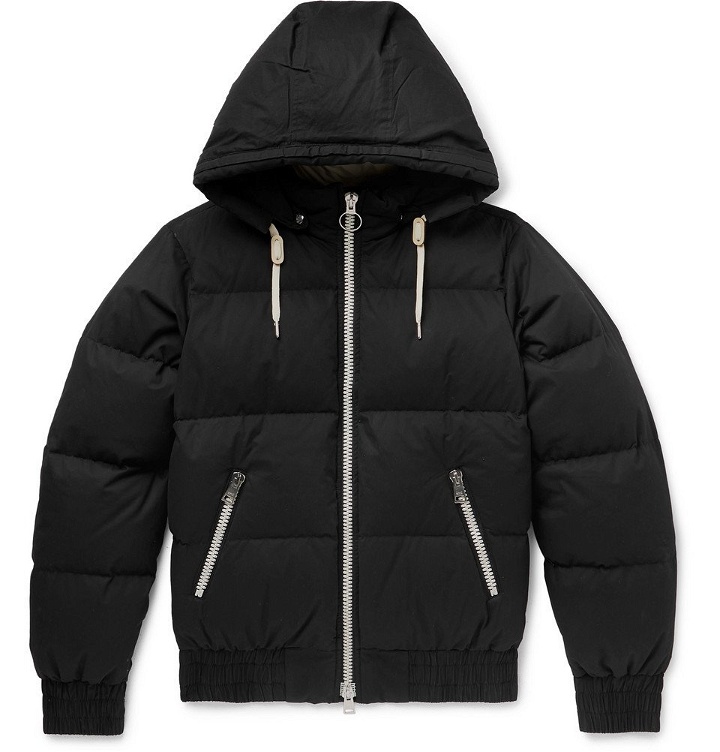 Photo: AMI - Quilted Cotton-Shell Hooded Down Jacket - Black