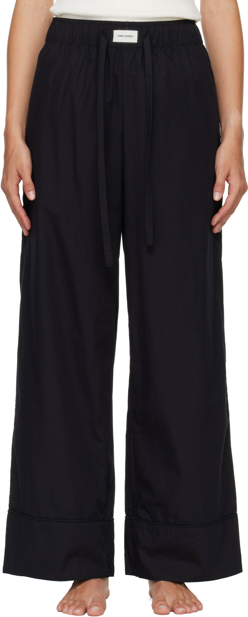 Entire Studios Black Pajama Lounge Pants