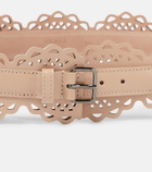 Alaïa Laser-cut leather corset belt