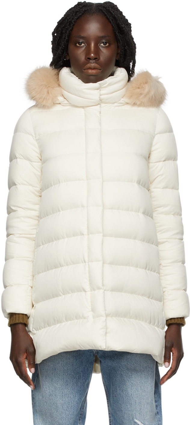 Herno White Arendelle A-Shape Down Jacket Herno