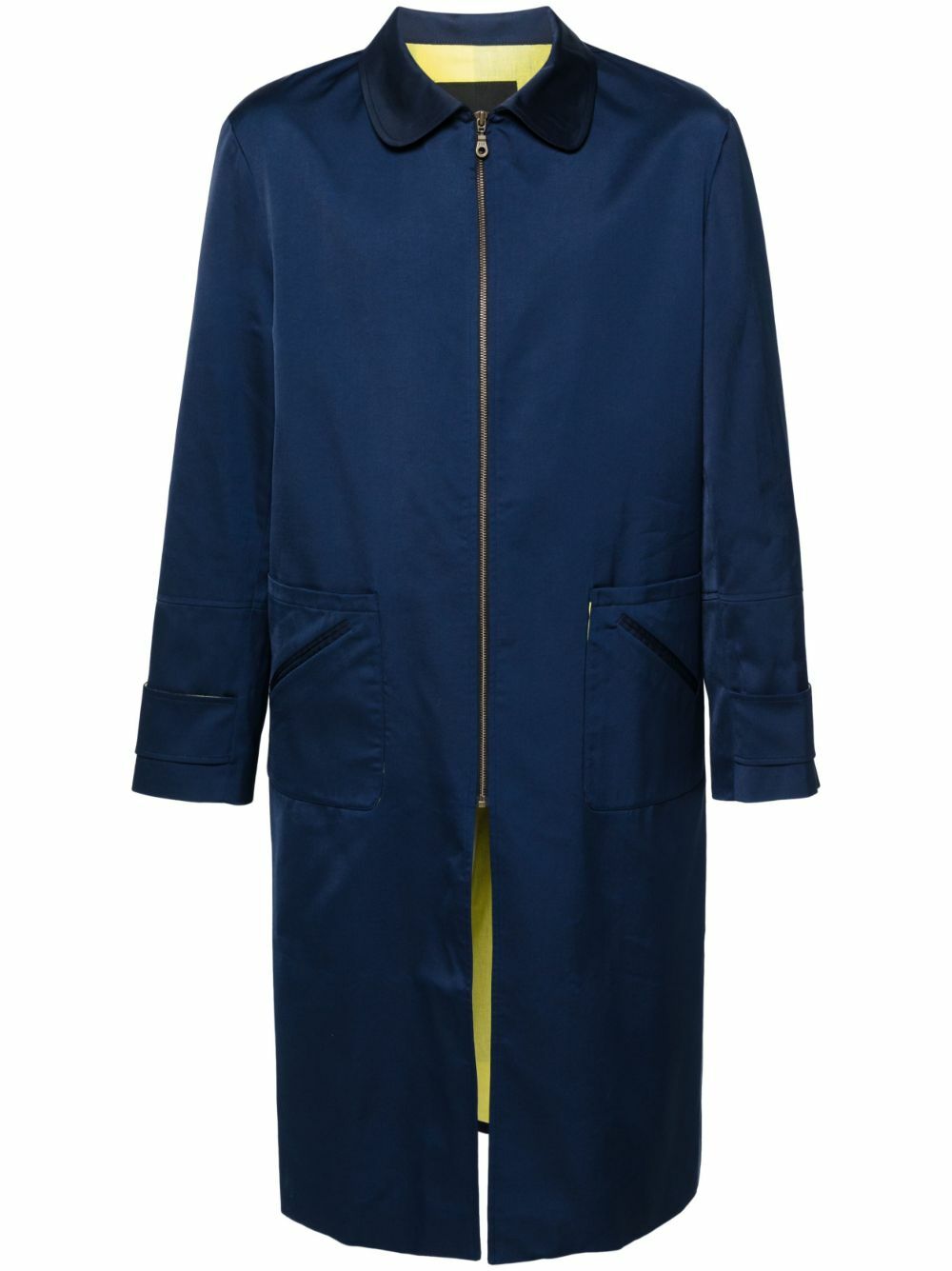 Labrum London Blue Zip-Up Shell Coat