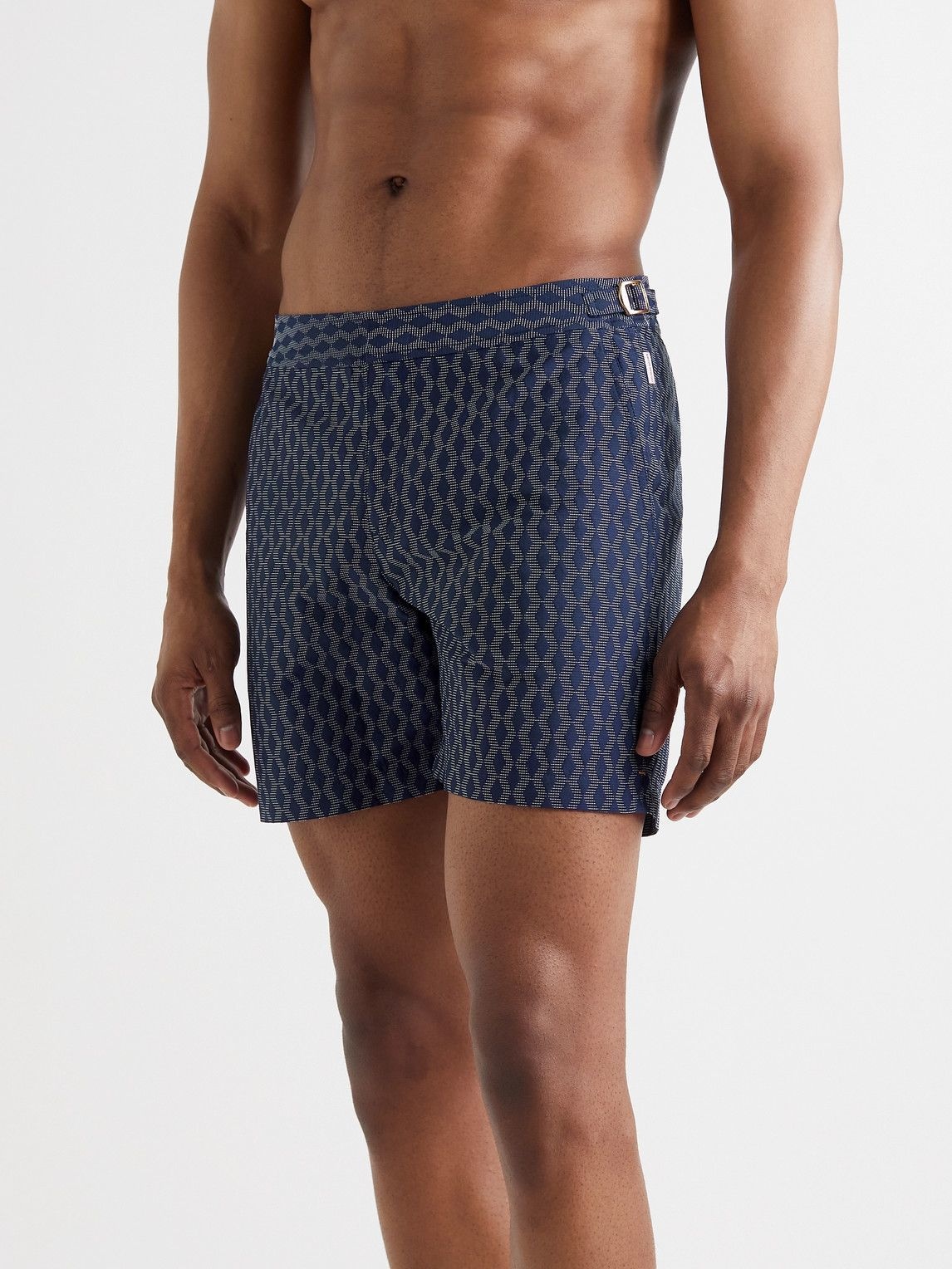 ORLEBAR BROWN Bulldog Straight-Leg Mid-Length Jacquard Swim Shorts for Men