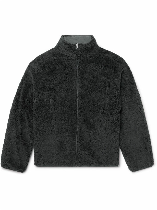 Photo: Pop Trading Company - Plada Embroidered Fleece and Shell Jacket - Gray