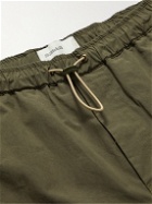Satta - Slack Wide-Leg Cotton-Canvas Drawstring Shorts - Green