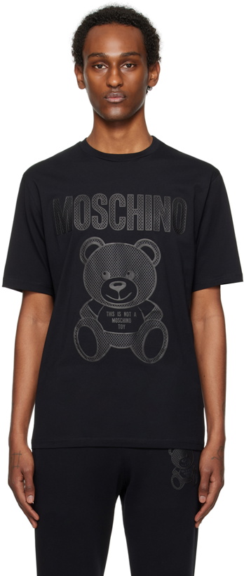 Photo: Moschino Black Teddy Mesh T-Shirt