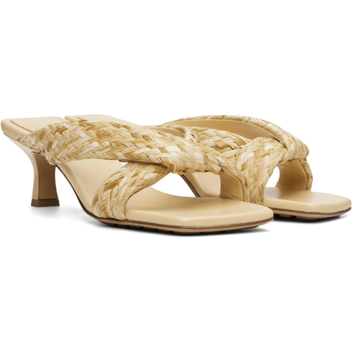 Bottega Veneta Beige Riva Heeled Sandals