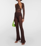 Roberta Einer Disco flared cotton knit pants