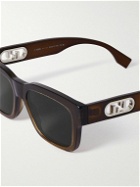 Fendi - O'Lock Acetate Square-Frame Sunglasses